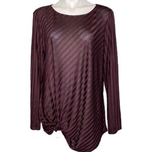 AGB Women's sz L Top Burgundy Wine Colored
